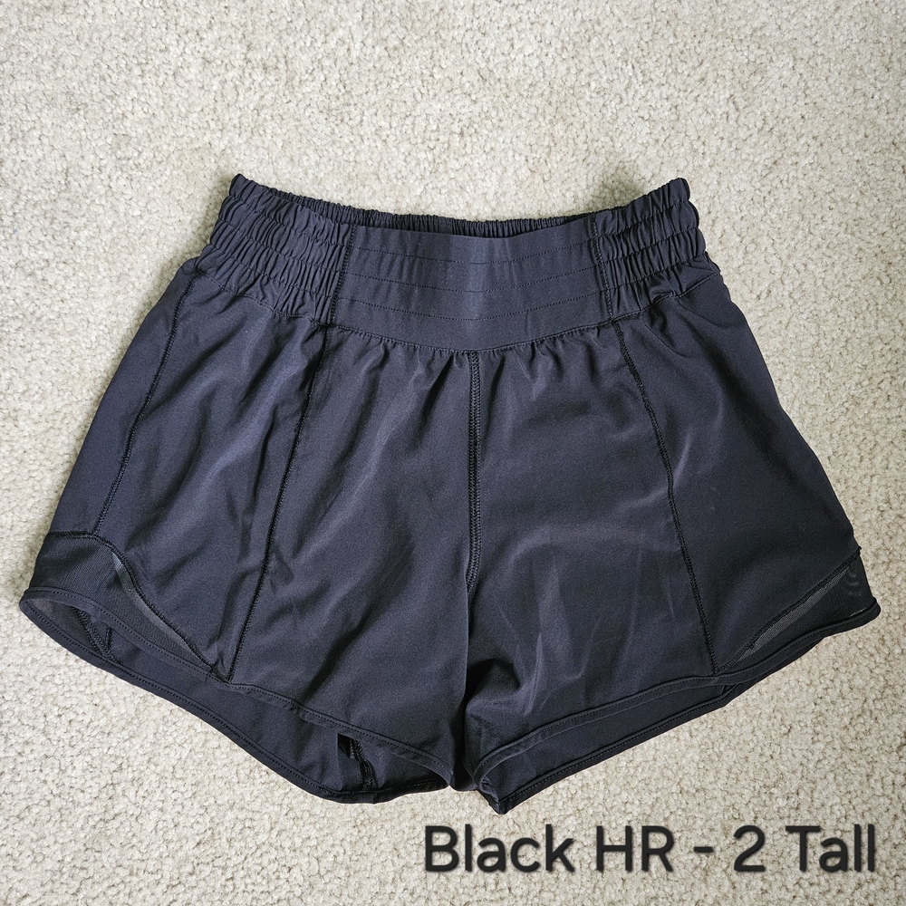 Lululemon - Hotty Hot High Rise Black Shorts (4 Inch Inseam) - Never Worn